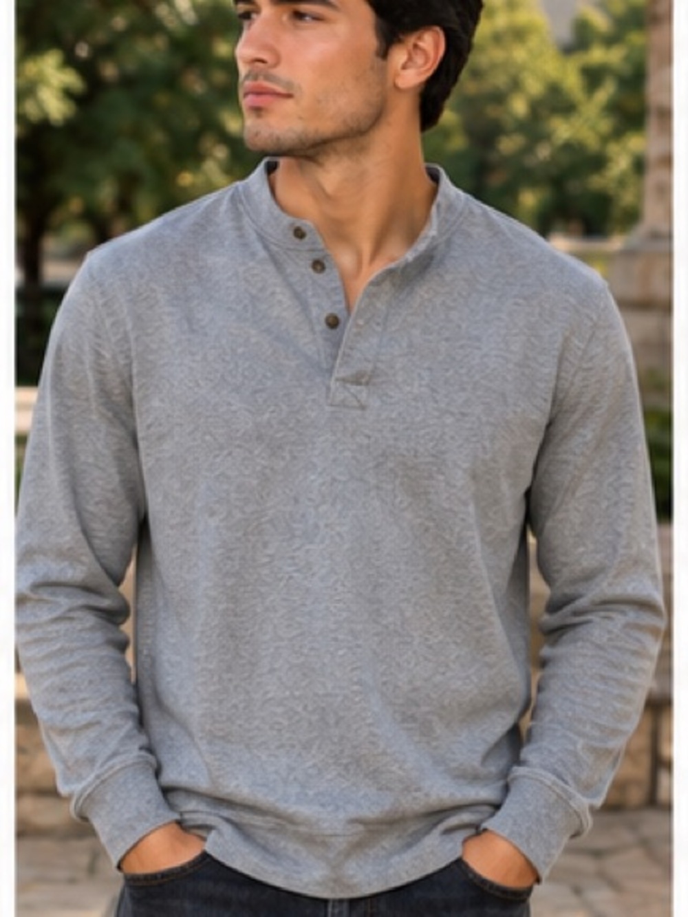 English Laundry Gray Long Sleeve Men's Shirt